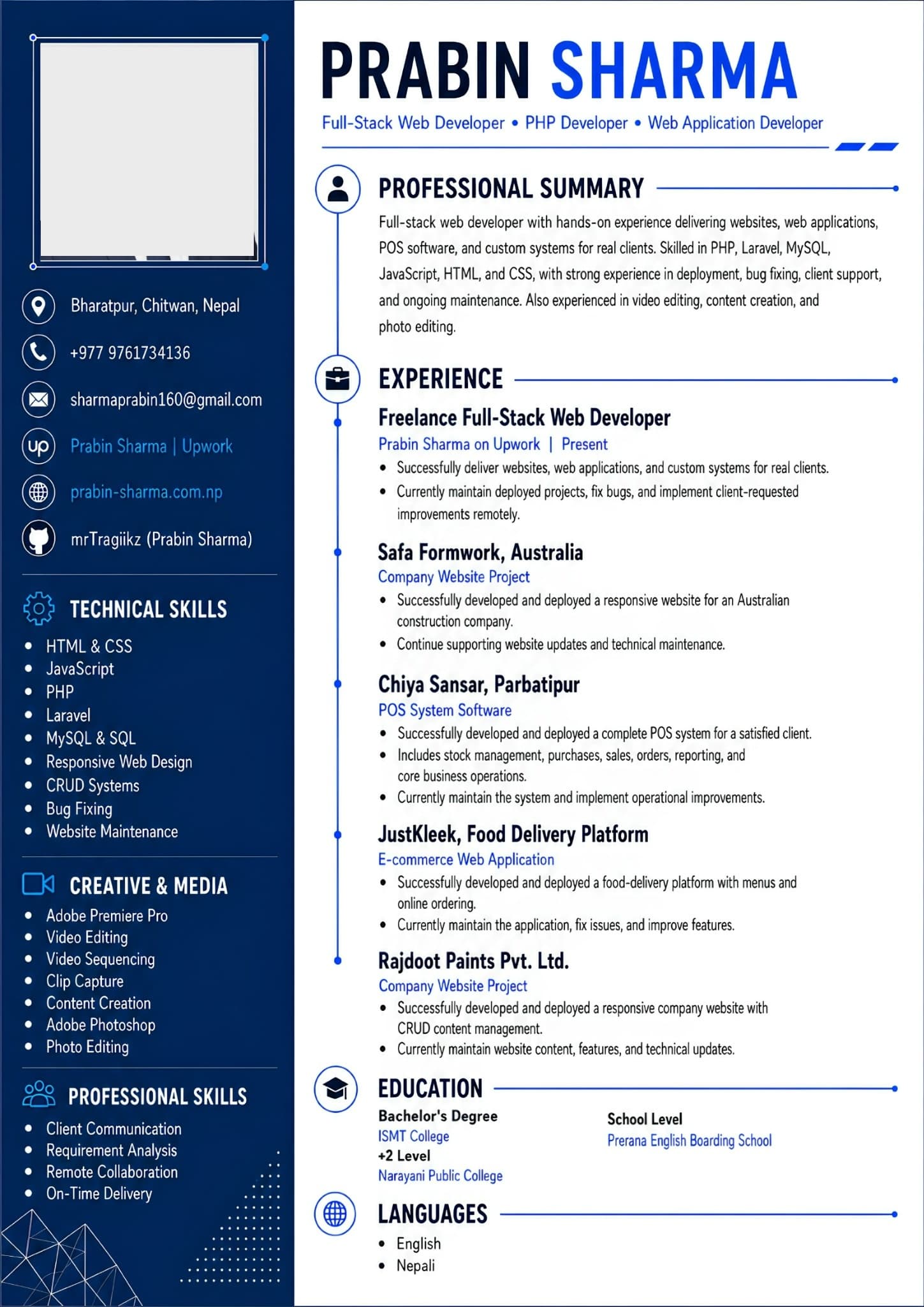 Prabin Sharma — Curriculum Vitae