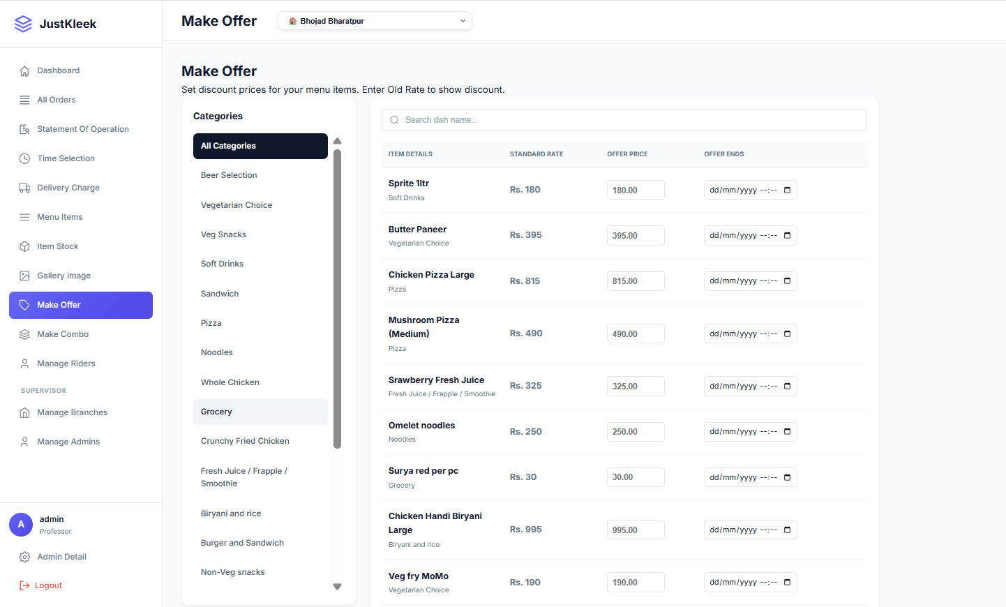Offer and discount management